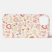 Romantisch patroon met hart en nieren Case-Mate iPhone case (Achterkant (horizontaal))