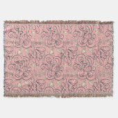 Romantisch patroon met hart en vogels deken (Voorkant)