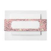 Romantisch patroon met hart en vogels uitnodigingen wikkel (Voorkant Voorbeeld)