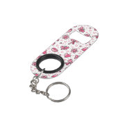 romantisch patroon mini flessenopener (Achterkant Gekanteld)