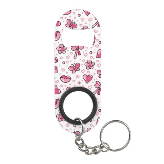 romantisch patroon mini flessenopener (Achterkant)