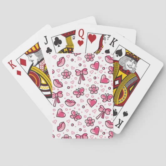 romantisch patroon pokerkaarten (Achterkant)