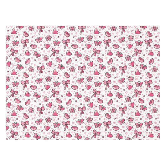 romantisch patroon tafelkleed (Voorkant (Horizontaal))