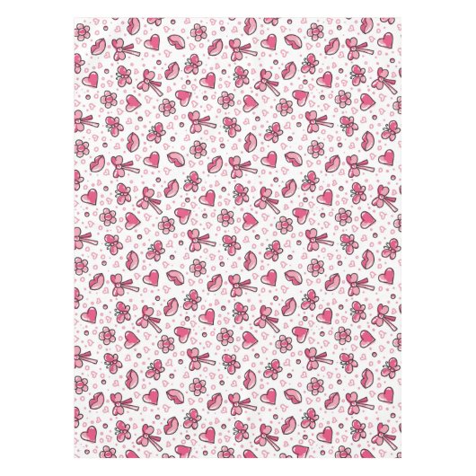 romantisch patroon tafelkleed (Voorkant)