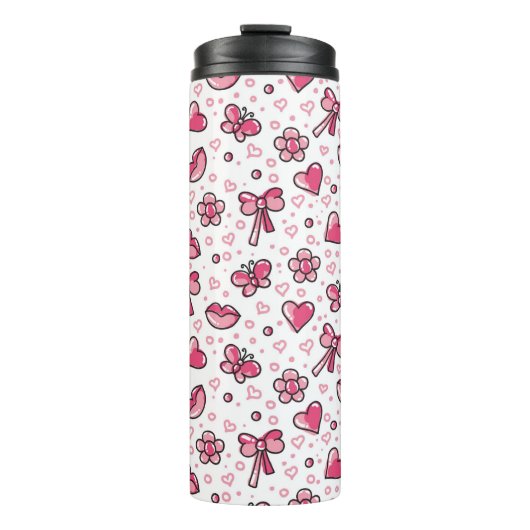 romantisch patroon thermosbeker (Voorkant)