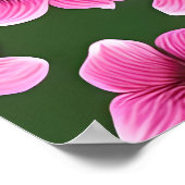 Romantisch patroon van paarse orchideeën poster (Hoek)