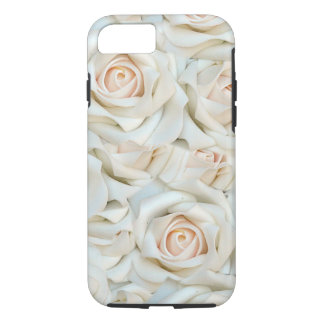 Romantisch patroon van witte rozen Case-Mate iPhone case