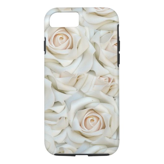 Romantisch patroon van witte rozen Case-Mate iPhone case (Achterkant)