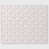 Romantisch patroon voor jou. Roze, grijs op wit Cadeaupapier (Vlak)