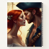 Romantisch piratenkoppel – op dit moment notitieboek (Achterkant)