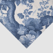 Romantisch poederblauw Frans toile vintage bloemmo Tissuepapier (Detail)
