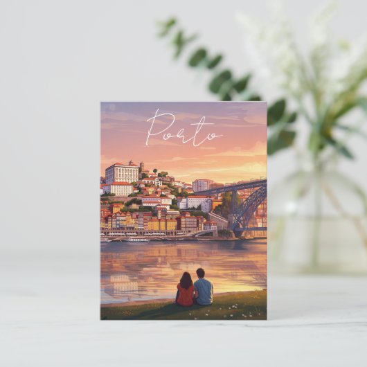 Romantisch Porto Portugal Reizen Briefkaart (Staand voorkant)