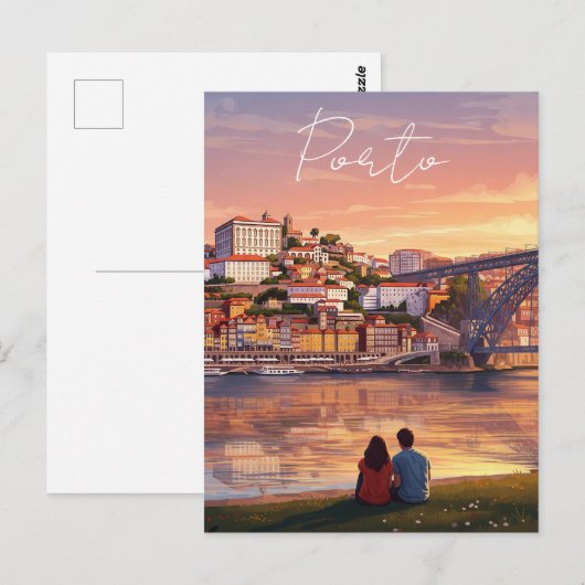 Romantisch Porto Portugal Reizen Briefkaart (Voorkant / Achterkant)