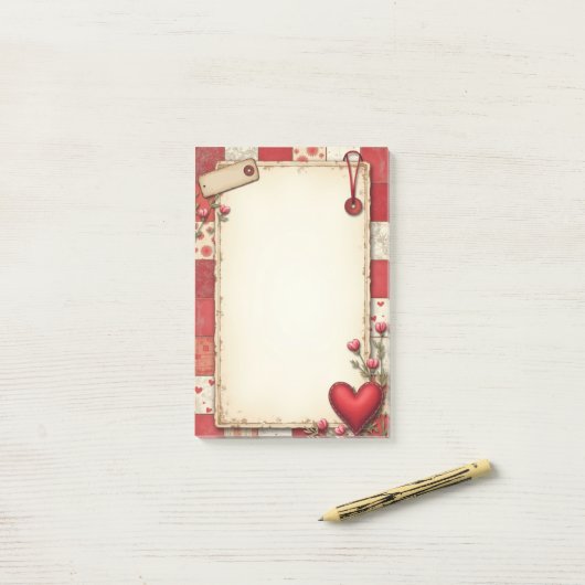 romantisch post-it® notes (Op bureau)