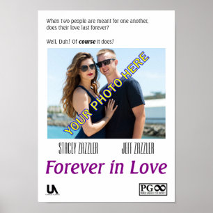 Romantisch poster voor films dat door U moet worde