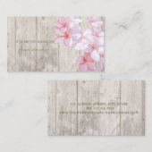 Romantisch Professioneel ,Bloemen,Hout Textuur Visitekaartje (Voorkant / Achterkant)