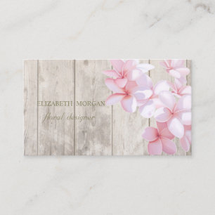 Romantisch Professioneel ,Bloemen,Hout Textuur Visitekaartje