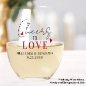 Romantisch Proost van moderne elegante bruiloft Wijnglas Zonder Voet