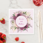 Romantisch Pruim Burgundy, Blush Roze Persoonlijk Servet (Insitu)