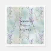 Romantisch  Purple Flowers Vrijgezellenfeest Servet (Voorkant)