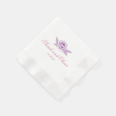 Romantisch Purple Pur Wedding Floral Servet (Hoek)