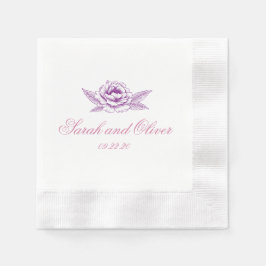 Romantisch Purple Pur Wedding Floral Servet