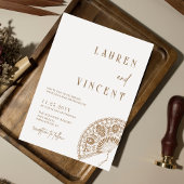 Romantisch Rich Classic  Hand Fan Wedding Kaart