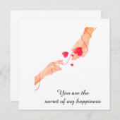 "Romantisch rode binddraad van het lot handen en h Kaart (Voorkant / Achterkant)