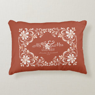 Romantisch Rode Roest Shabby Chic Mr Mevrouw Bruil Accent Kussen