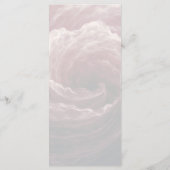 Romantisch Rode Roos Bourgondisch Trouwmenu Menu (Achterkant)