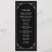 Romantisch Rode Roos Huwelijksceremonie Programma Programmakaart (Achterkant)