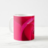 Romantisch rode roze roos v2 koffiemok (Voorkant links)