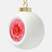 Romantisch Rode Roze Waterdruppels Keramische Bal Ornament (Rechts)