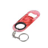 Romantisch Rode Roze Waterdruppels Mini Flessenopener (Achterkant Gekanteld)