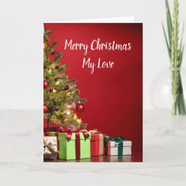 Romantisch Rode Vrouw of Vriendin Kerstmis Feestdagen Kaart