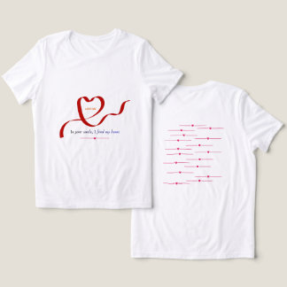 Romantisch rode waterverf harten witte T-shirt. Tri-Blend Shirt
