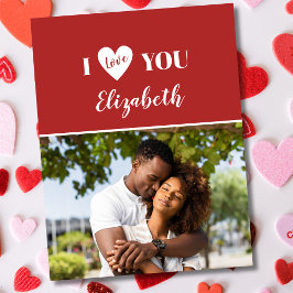 Romantisch Rood 5 Foto Ik Hou van Jou Valentijnsda Kaart