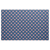 Romantisch Rood Check Gingham Hearts Custom Fabric Stof (Fat Quarter)