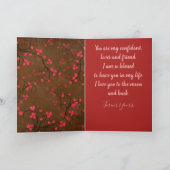 Romantisch rood en bruin voor mijn man op de Valen Feestdagen Kaart (Binnen)