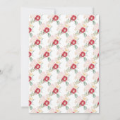 Romantisch rood en crème bloemen Vrijgezellenfeest Kaart (Achterkant)