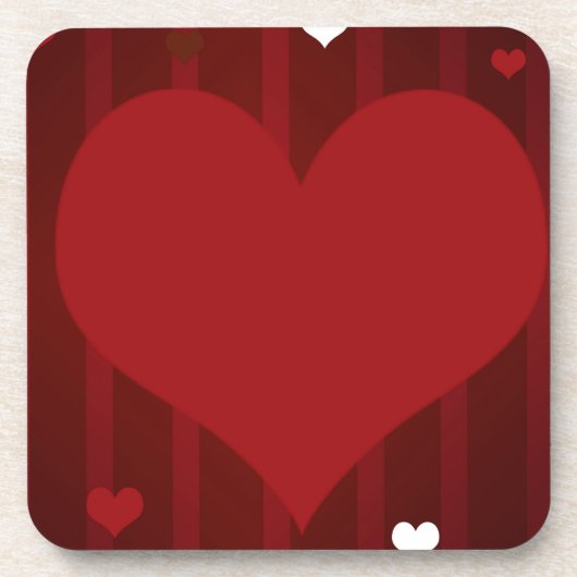 Romantisch Rood en Wit Love Me Heart Valentijn Bier Onderzetter (Voorkant)