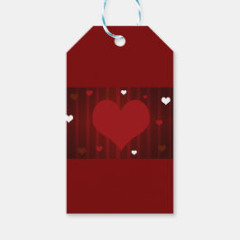 Romantisch Rood en Wit Love Me Heart Valentijn Cadeaulabel