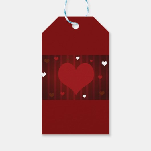 Romantisch Rood en Wit Love Me Heart Valentijn Cadeaulabel (Voorkant)