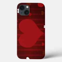 Romantisch Rood en Wit Love Me Heart Valentijn Case-Mate iPhone Case