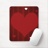 Romantisch Rood en Wit Love Me Heart Valentijn Muismat (Met muis)