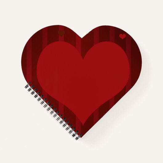 Romantisch Rood en Wit Love Me Heart Valentijn Notitieboek (Voorkant)