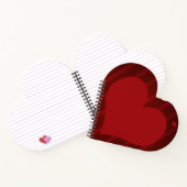 Romantisch Rood en Wit Love Me Heart Valentijn Notitieboek (Binnen)