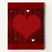 Romantisch Rood en Wit Love Me Heart Valentijn Notitieboek (Achterkant)