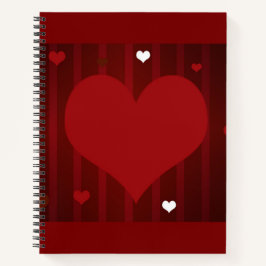 Romantisch Rood en Wit Love Me Heart Valentijn Notitieboek