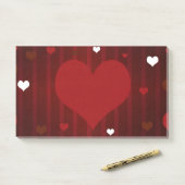Romantisch Rood en Wit Love Me Heart Valentijn Post-it® Notes (Op bureau)